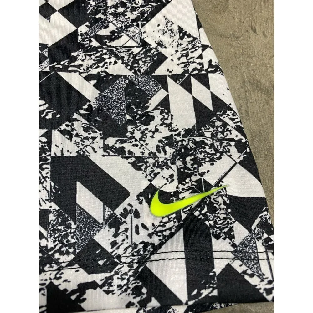 Nike Dri-Fit Black & White Slim Fit Racer Back Workout Tank Top